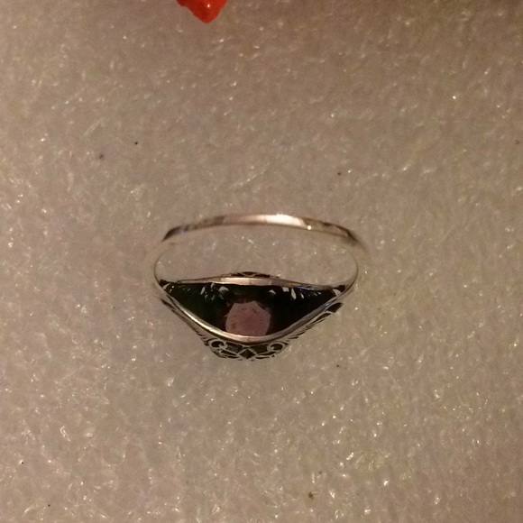 Art Deco 925 amethyst ring - Picture 3 of 7